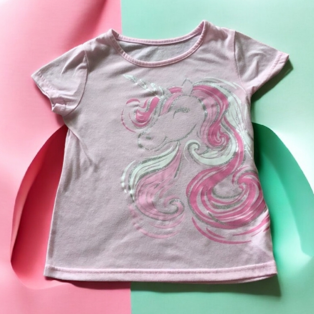 Cuddl Duds pajama top light pink with unicorn 🦄 size Med 7/8 cute